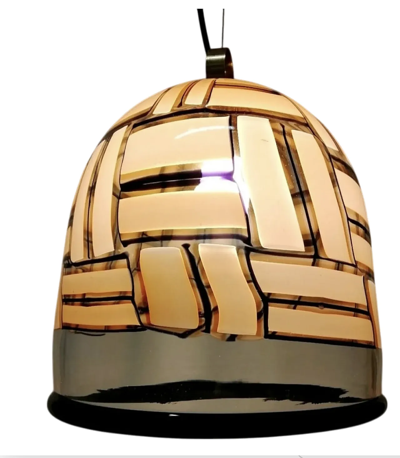 Murano pendant lamp in mosaic-shaped glass, 1970s 1